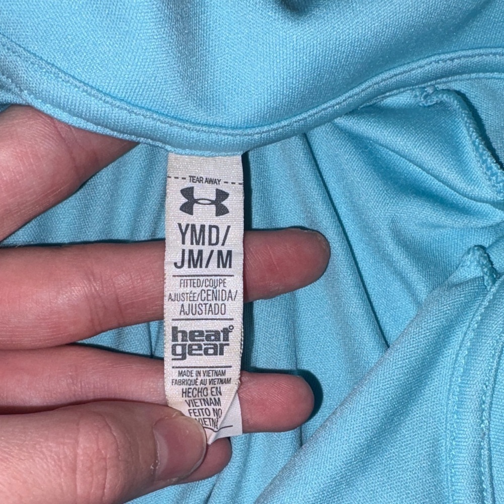 Under Armour Kids Light Blue Quarter-Zip Pullover - Picture 4 of 4